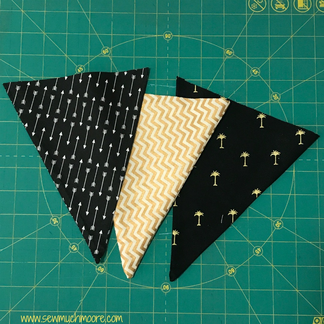 How to make fabric Pennant Banner DIY 