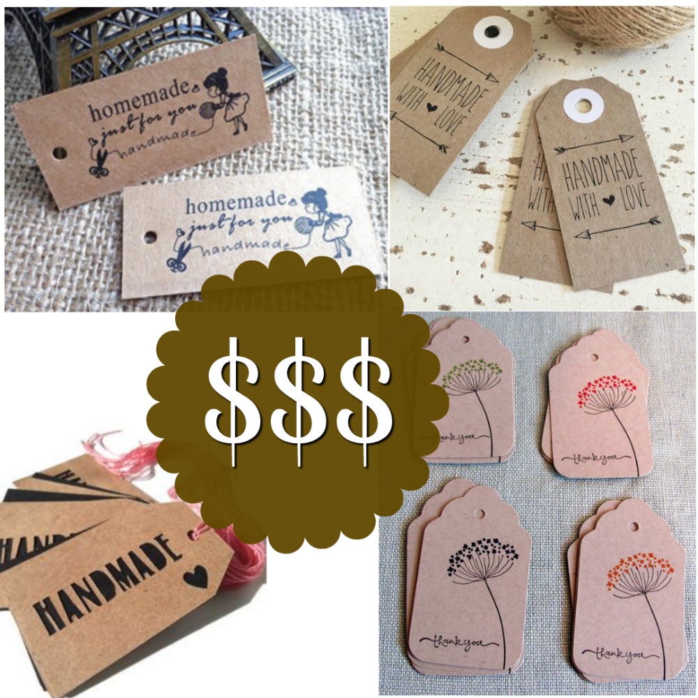 Handmade Tags with Price sign - How to Sell your Handmade Goods