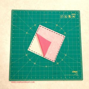 Churn Dash Quilt Block - Step 4