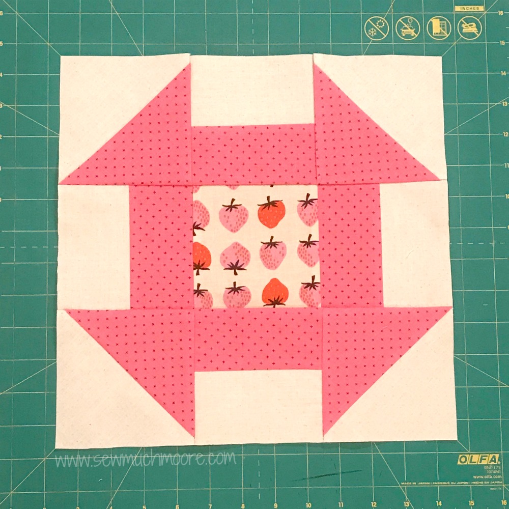 Churn Dash Quilt Block - Step 8