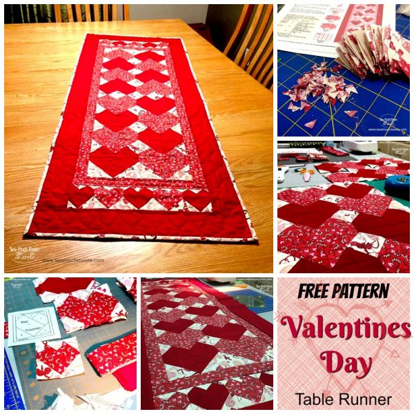 Valentine's Day Table Runner - Sew Much Moore