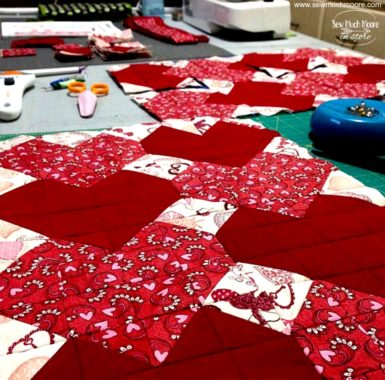Valentine's Day Table Runner - Sew Much Moore