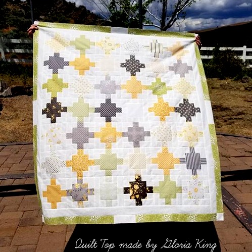 Sew Sampler Bee Creative May 2018 Completed Beehive Quilt Top