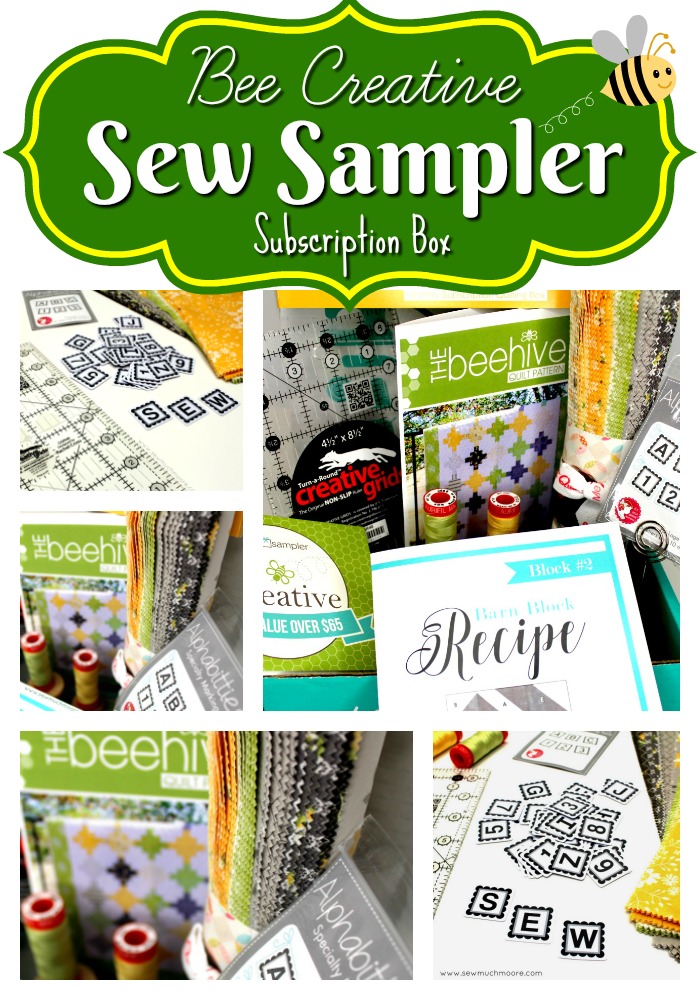 Sew Sampler Bee Creative May 2018 Pinterest Pin 2