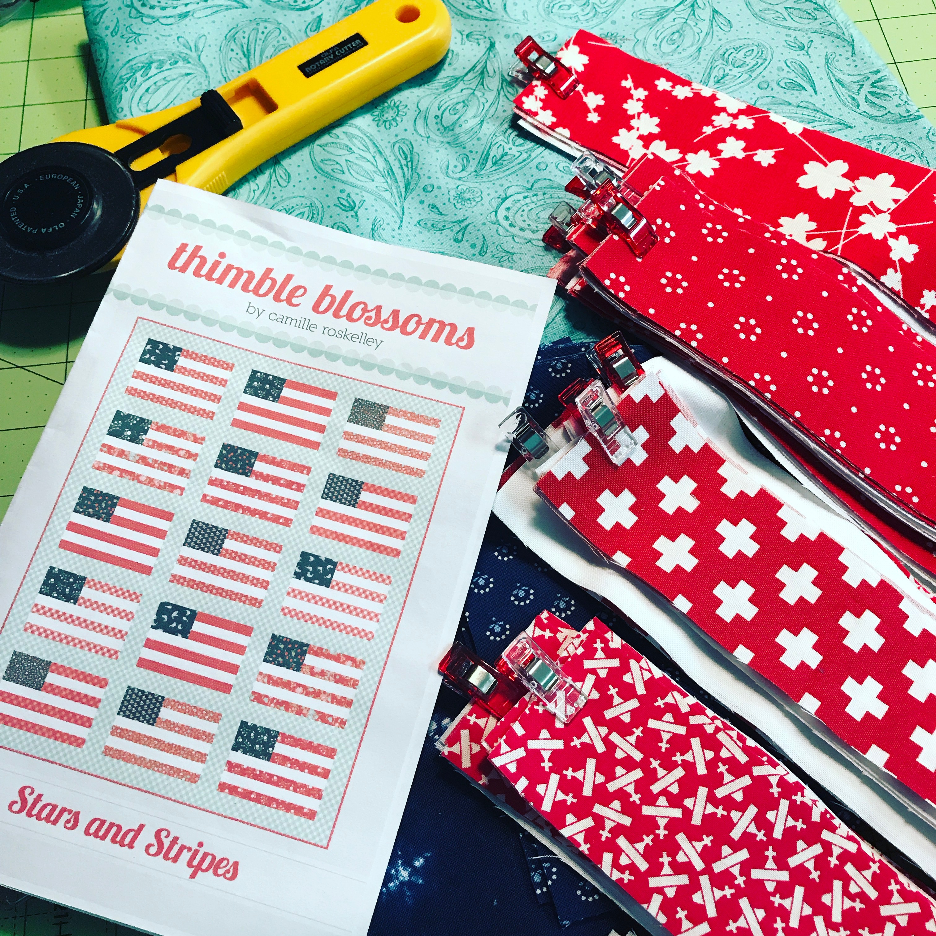 Stars and Stripes Quilt - choosing the fabric