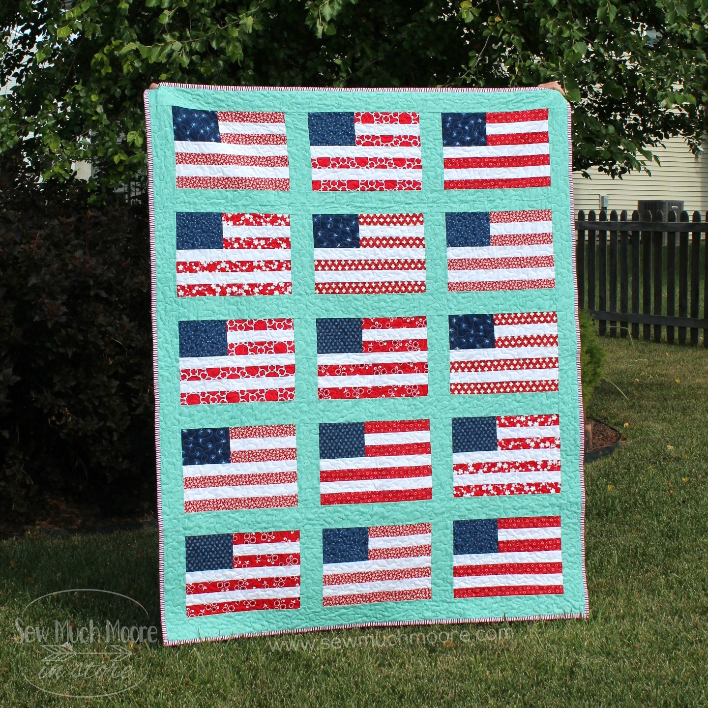 Stars and Stripes Quilt Finished Quilt by Nicole Moore