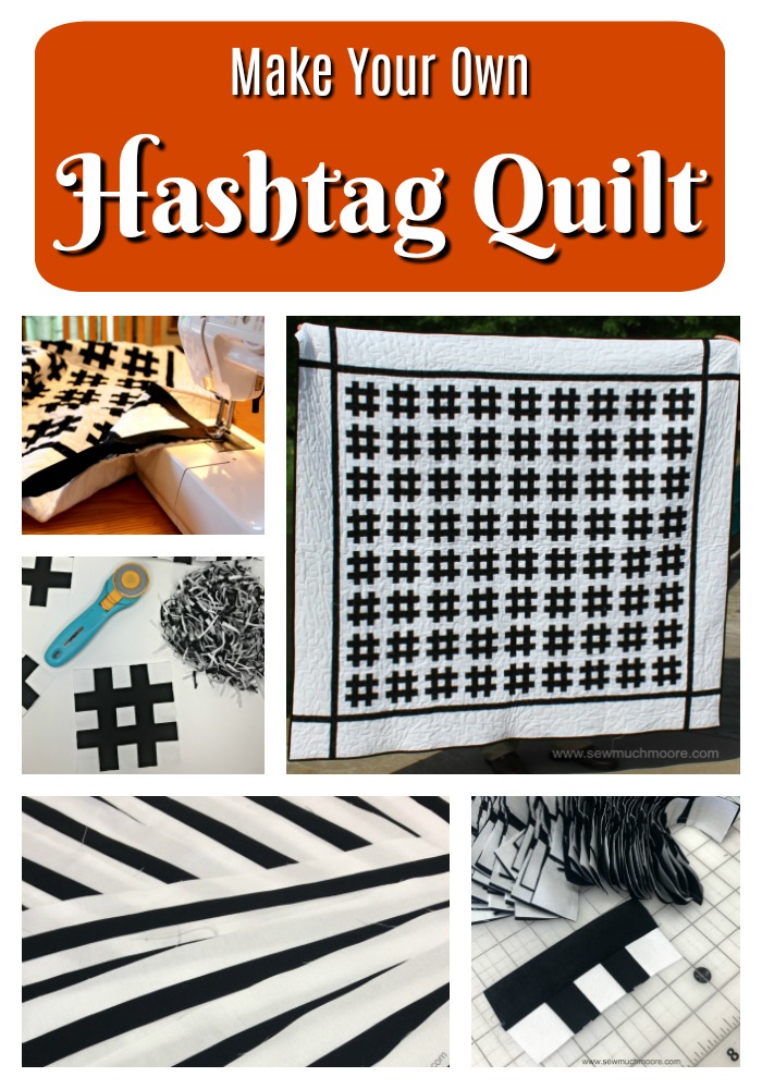 Hashtag Graduation Quilt - Make this fun and modern quilt! Watch the video and use the tutorial and make your own! #DIY #Quilt #ModernQuilting #HashtagQuiltBlock #HastagQuilt #StripologyRuler #ContemporaryQuilt