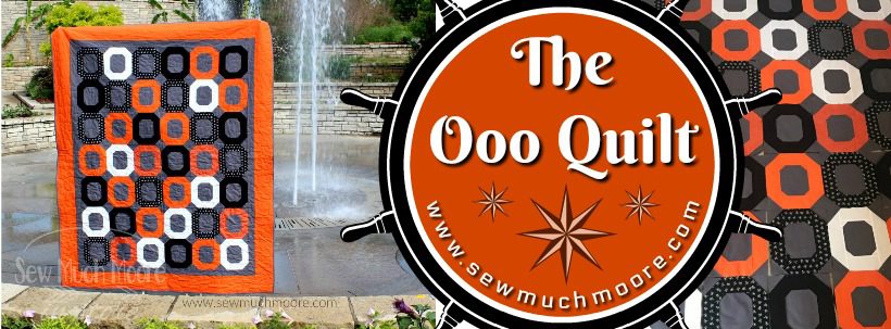 The Ooo Quilt is a fun and Modern Quilt! Make one for yourself! Check out the video tutorial and start making today! #quilt #quilting #modernquilting #modernquilt #modern #sewmuchmoore #sewmuchmooreinstore