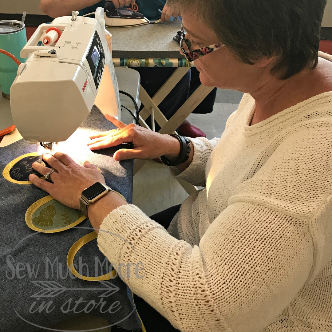 Kelly is using bias tape in her Airshow Quilt Block. Learn some tips and tricks to make your own! #ForBeginners #easy #quilt #Quilts #Quilting #ideas #modern#ToMake #Designs #Simple #Blocks #Tutorial#quilting #sewing #handmade #Project #Patchwork #Contemporary #WalkingFoot #DIY #Fabric #Bedding #Hip #Trendy #SewMuchMoore #SewMuchMooreInStore 