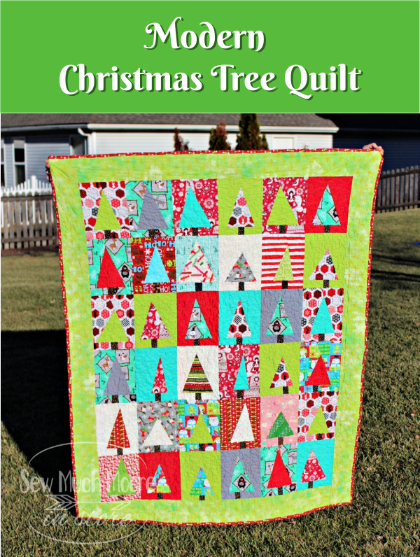 Modern Christmas Tree Quilt