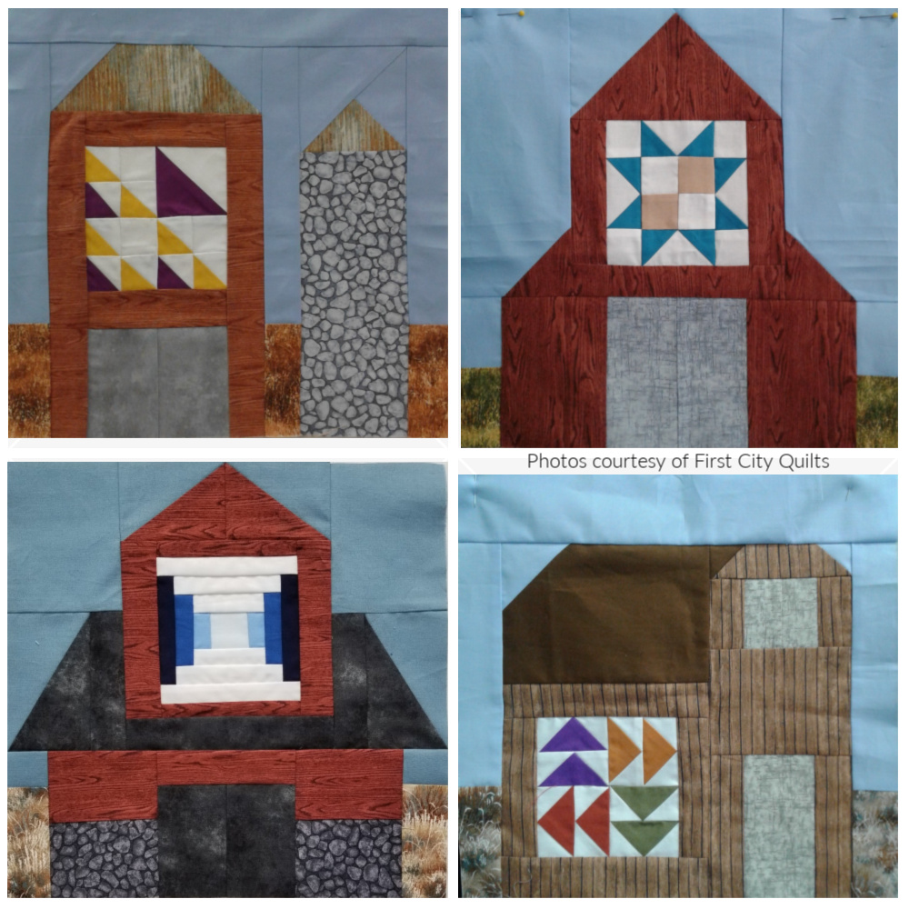 Make your own Barn Mini Quilt with DIY block of the month kits! You can make one or make all twelve! #Easy #Patterns #Tutorial #Simple #OfTheMonth #12” #Vintage #Modern #Star #ForBeginners #Scrappy #Quick #project #Fabric #Patchwork #DIY #Sampler #Ideas #Basic #HST #12Inch #StepByStep #Quilt #QuiltBlock #BOM #Quilting #Quilter #SewMuchMoore #SewMuchMooreInStore