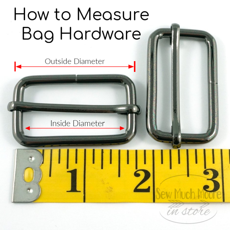 In this Step-by-Step tutorial, I will show you how to add the necessary hardware to complete your adjustable (and removable) bag strap. Watch the video too!!! #AdjustableStrap #BagStrap #DIY #RemovableStrap #MakeYourOwn #VideoTutorial #Easy #Sewing #BagMaker #SewMuchMooreInStore #SewMuchMoore