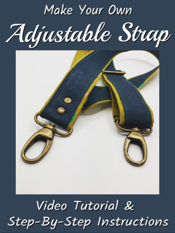 In this Step-by-Step tutorial, I will show you how to add the necessary hardware to complete your adjustable (and removable) bag strap. Watch the video too!!! #AdjustableStrap #BagStrap #DIY #RemovableStrap #MakeYourOwn #VideoTutorial #Easy #Sewing #BagMaker #SewMuchMooreInStore #SewMuchMoore