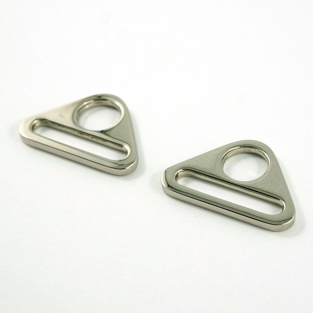 Nickel Triangle Rings Bag Hardware