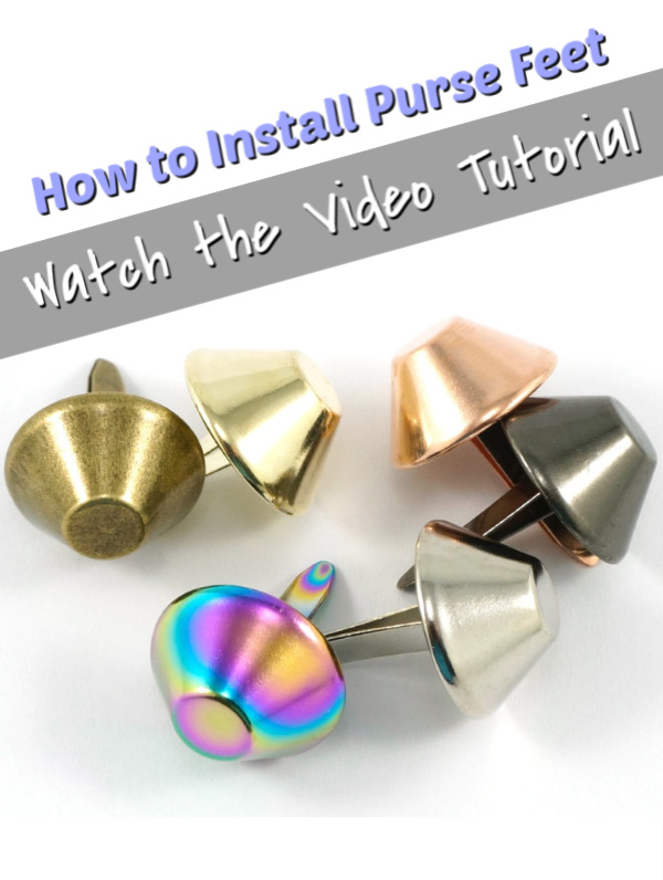 How To Install Purse Feet - Video Tutorial For Beginners - Bag