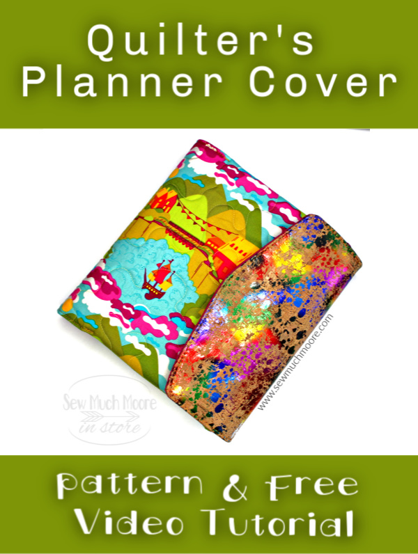 Make your own Quilter's Planner! This pattern has a zippered pocket and a Notebook sleeve! Choose your own closure too! Watch my free video tutorial and sew your own Planner Cover #PlannerCover #QuiltersPlannerCover #SewingTutorial #DIYPlannerCover #SewingPattern #VideoTutorial