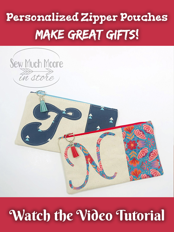 Personalized Zipper Pouch - Sew Much Moore