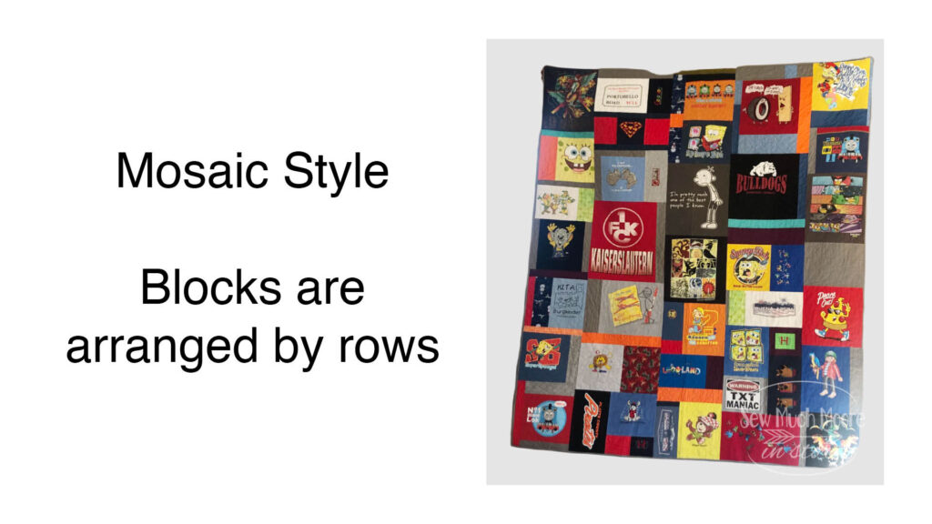 Mosaic Style T-Shirt Quilt Design