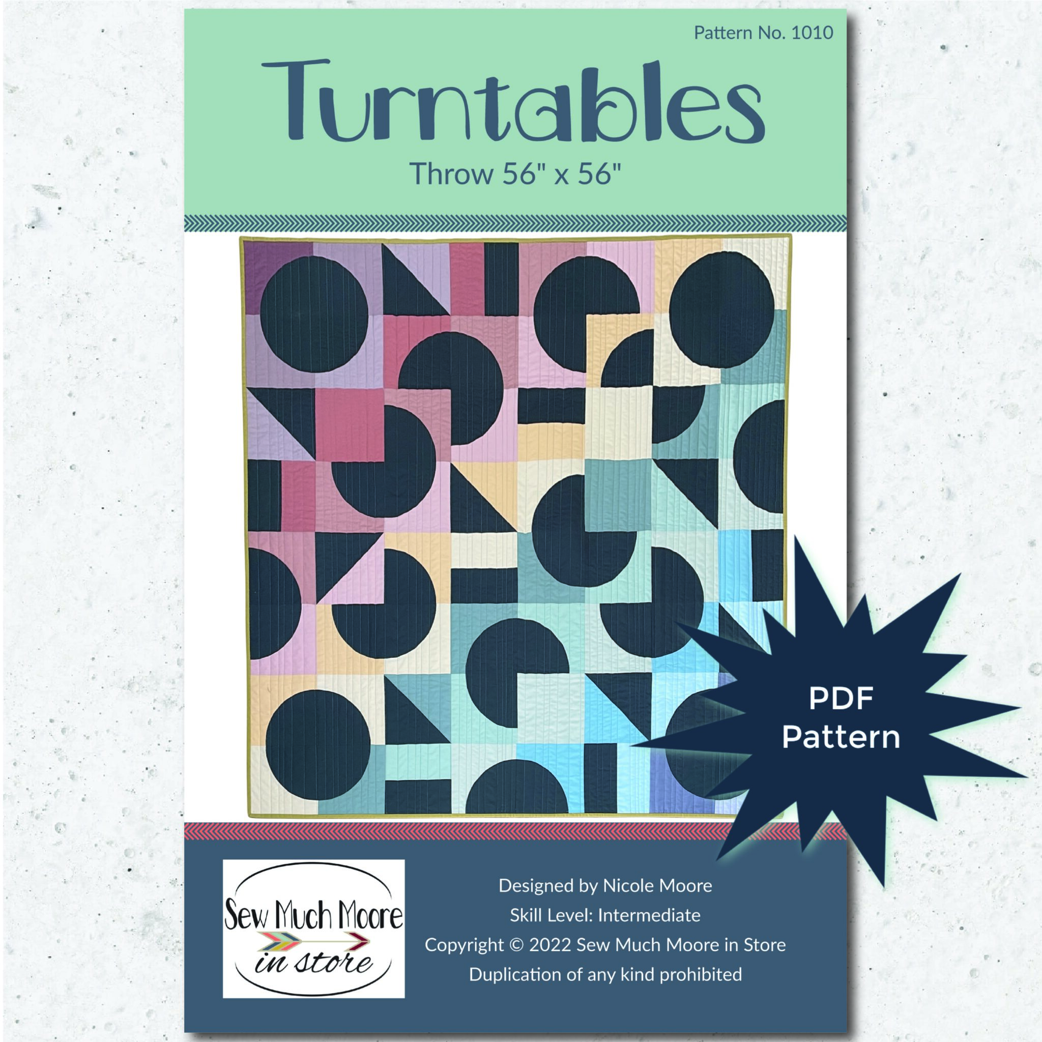 Turntables Quilt Pattern - Sew Much Moore