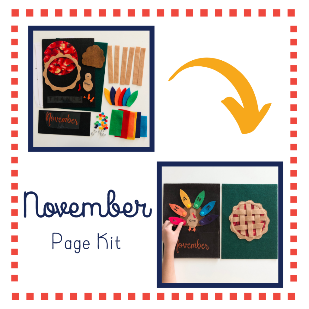 November Quiet Book Page Kit