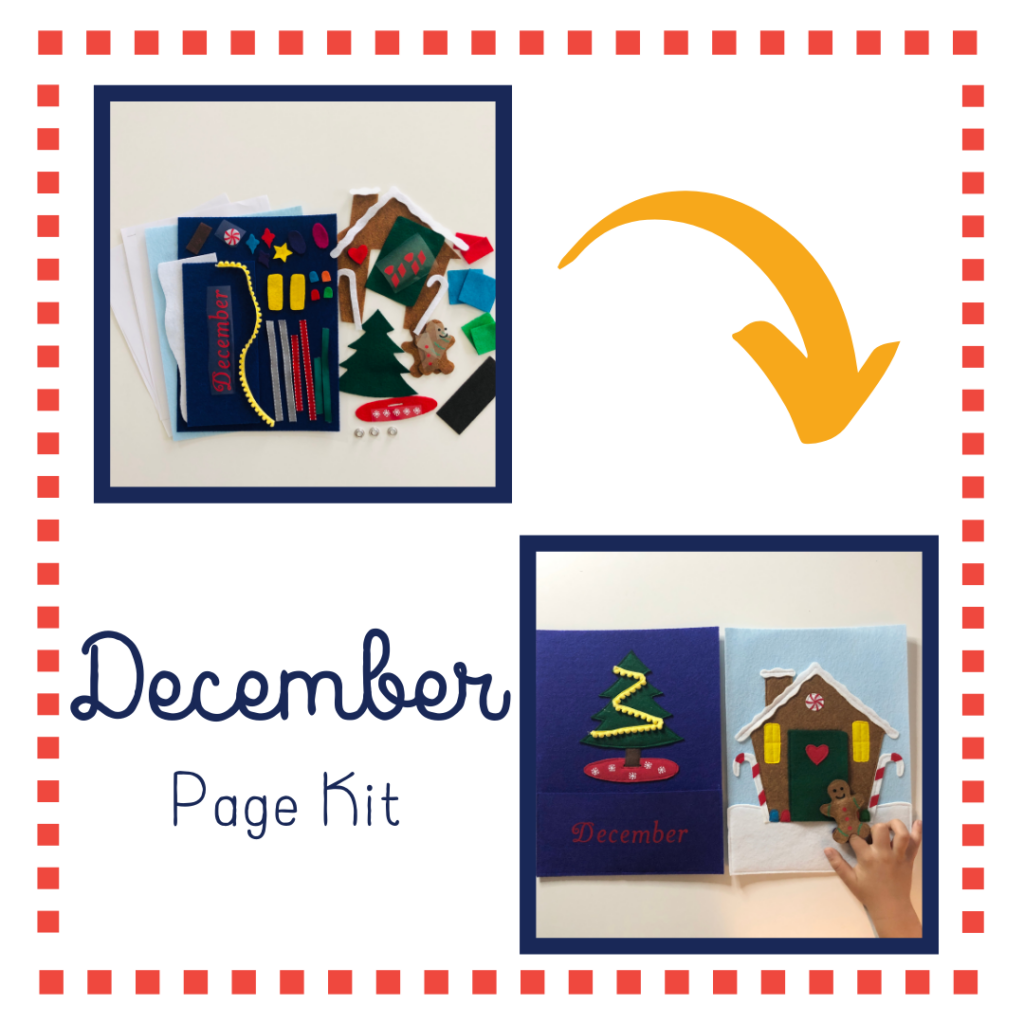 December Quiet Book Page Kit