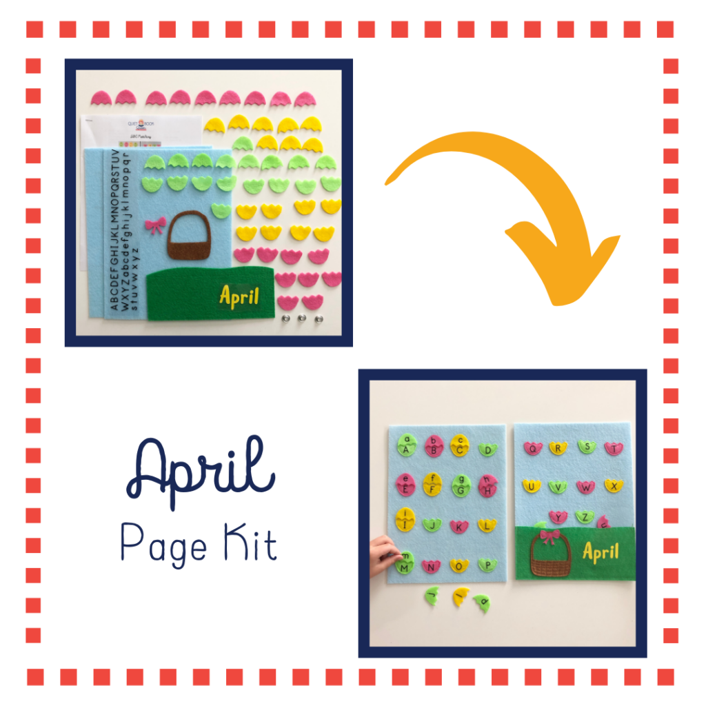 April Quiet Book Page Kit