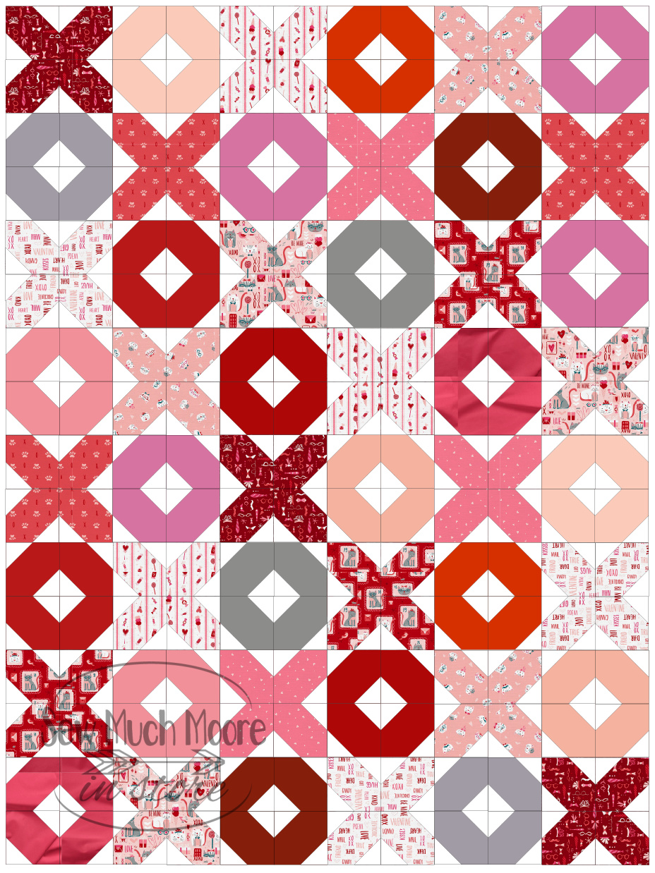 Hugs and Kisses Quilt Block