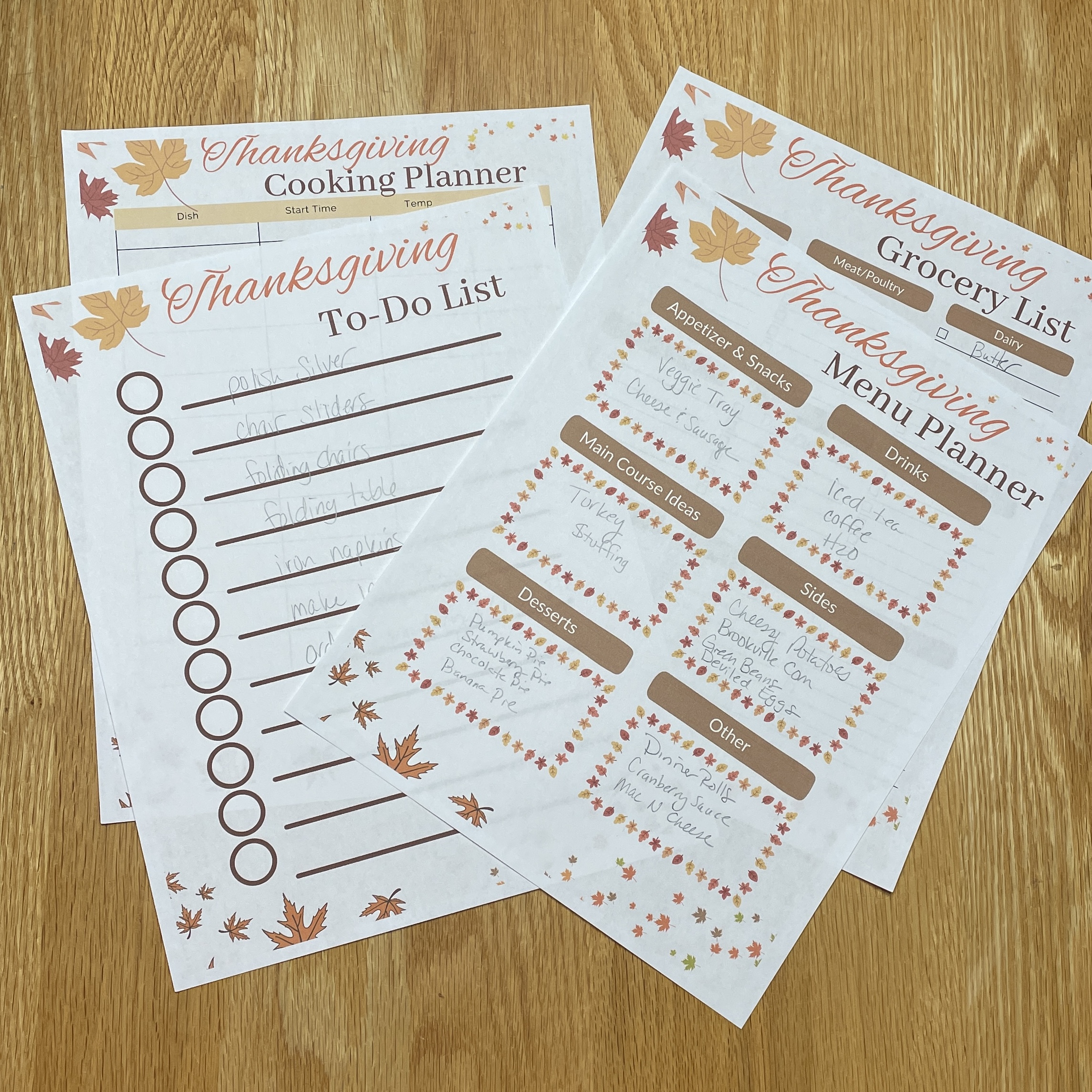 Thanksgiving Meal Plan