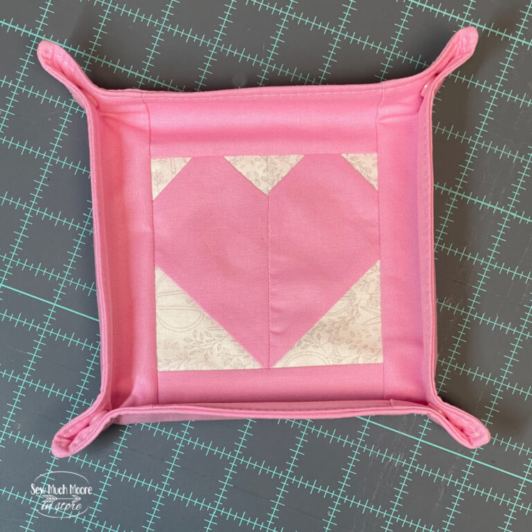 Sweet Heart Block Fabric Trays
