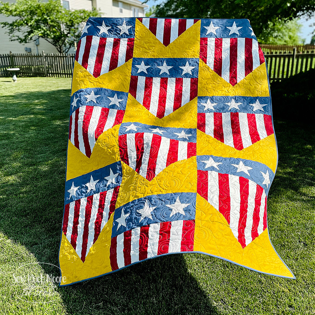Star Spangled Shield Throw Quilt Pattern: A Modern Twist on a Classic Design