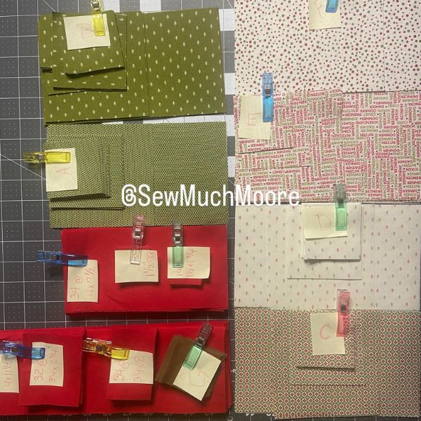 Twinkle Twinkle Tannenbaum cut fabric