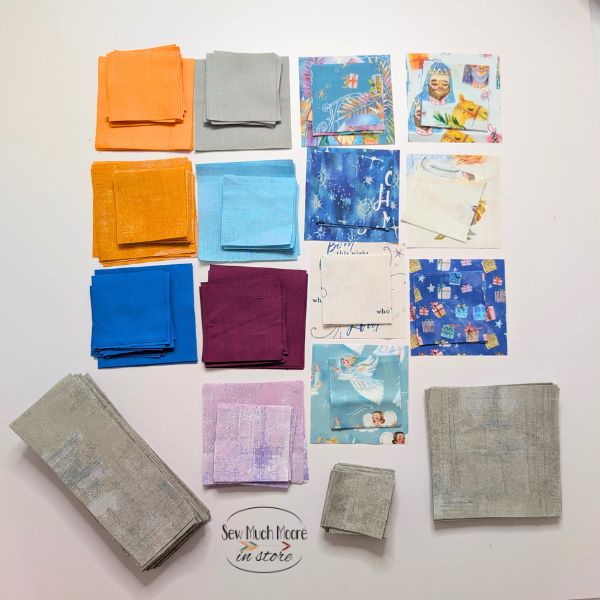 Twinkle Twinkle Tannenbaum cut fabric