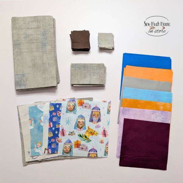 Twinkle Twinkle Tannenbaum cut fabric