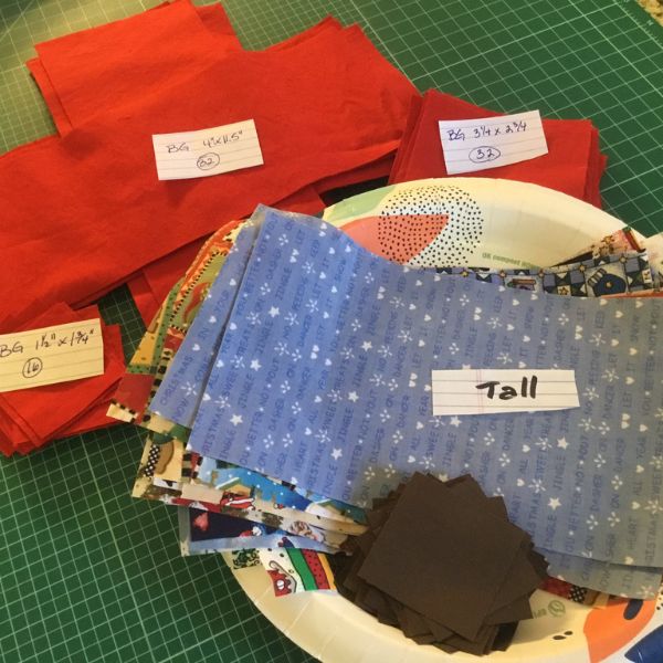 Twinkle Twinkle Tannenbaum cut fabric