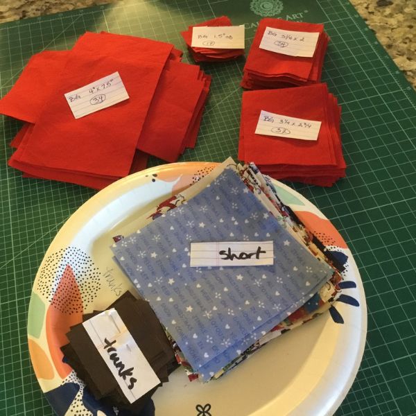 Twinkle Twinkle Tannenbaum cut fabric